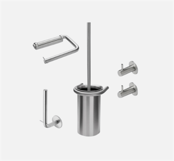 d line Badeværelses box sæt  - Rustfrit stål - Slebet rustfrit stål